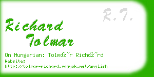 richard tolmar business card